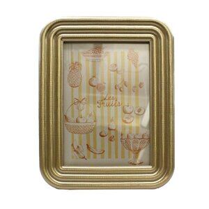 Gold Ribbed 5x7 Tabletop Picture Frame